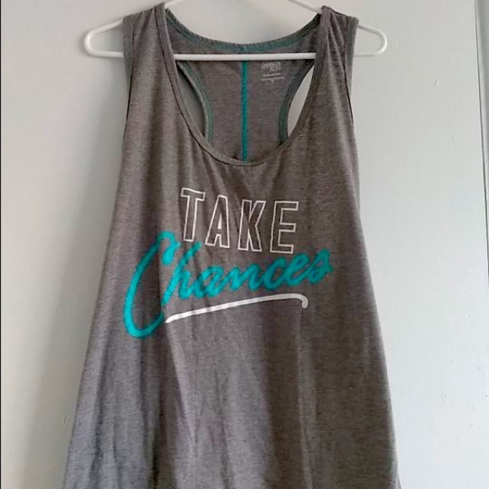 Gray Graphic Tank Top
